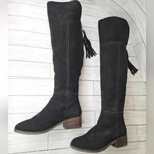 Gibson Latimer Ammelia Over the Knee Suede Boots in Black Size 6.5